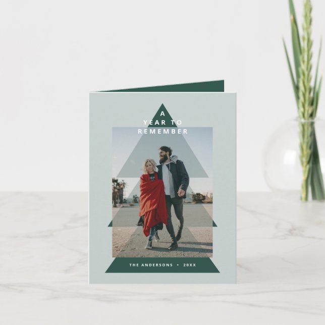 Modern grafik - minimal julbild helgkort (Framsida)