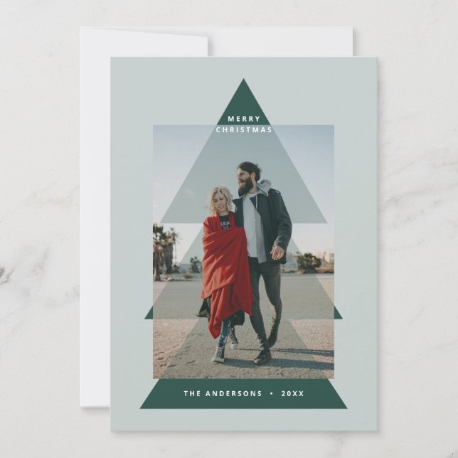 Modern grafik - minimal julbild julkort (Framsida)