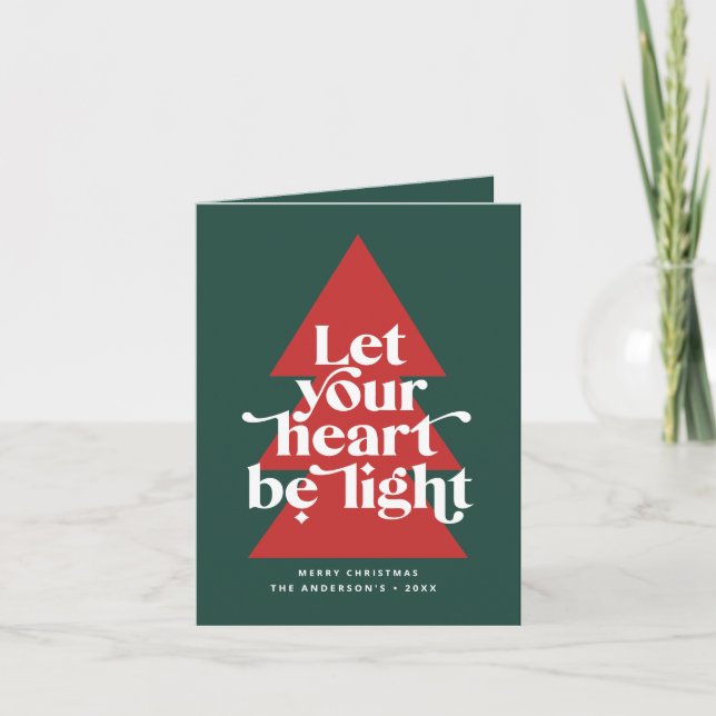 Modern grafik - minimal Julgran-foto Helgkort (Framsida)