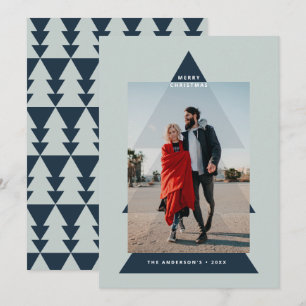 Modern grafik - minimal Julgran-foto Julkort