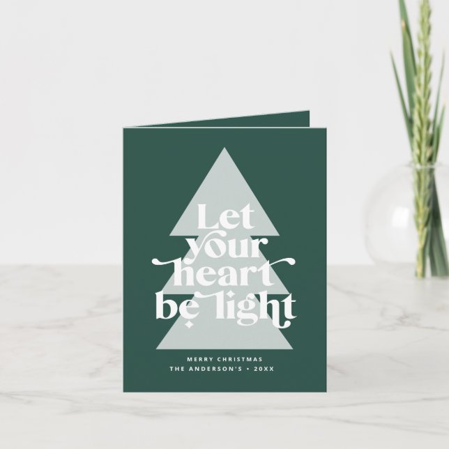 Modern grafik, minimal Julgran Helgkort (Framsida)