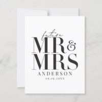 Modern, grafik, typografi bröllopsinbjudan