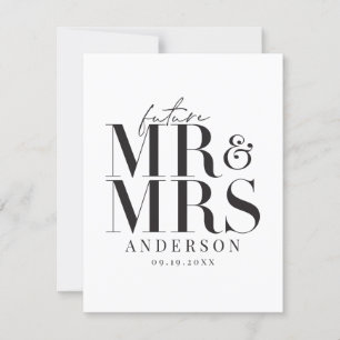 Modern, grafik, typografi bröllopsinbjudan kort