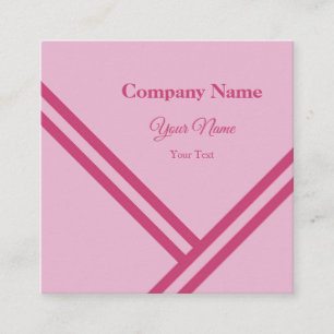 Modern grafiklösning för Lilac Rosa Diagonal Rand Fyrkantigt Visitkort