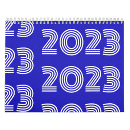 Modern grafiktypgrafi, blå vit kalender