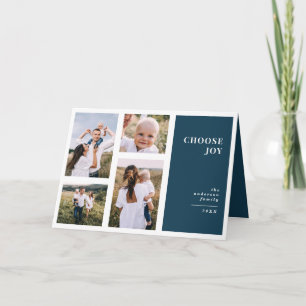 Modern, grafisk, minimal christmas-multifoto kort