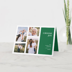 Modern, grafisk, minimal christmas-multifoto kort
