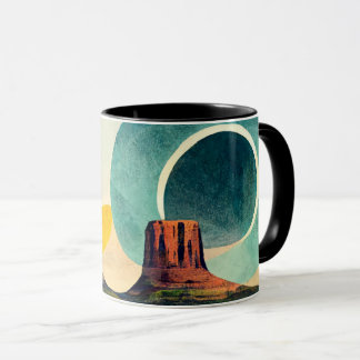 Modern grafisk Monument Valley-kaffemugg Mugg