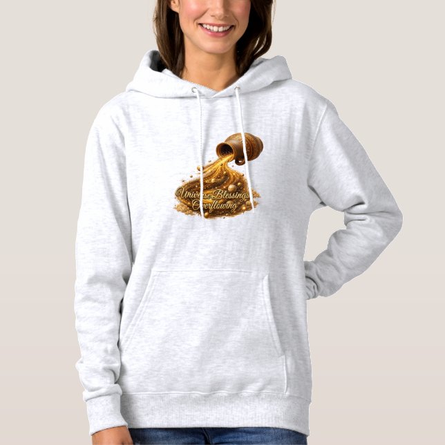 Modern grafisk t-shirt - Celestial Golden Overflow (Framsida)