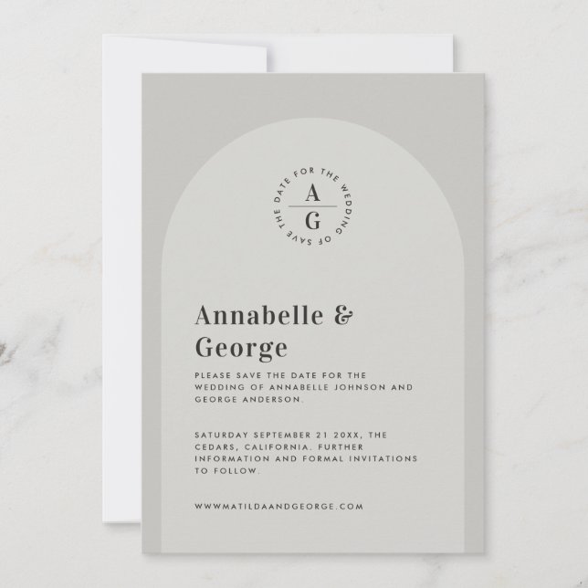 Modern grafisk typografi bröllop spara datumet (Framsida)