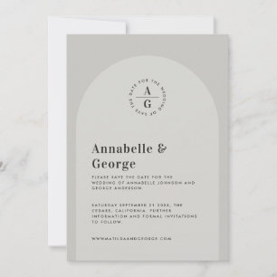 Modern grafisk typografi bröllop spara datumet