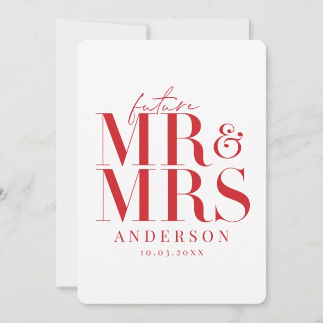 Modern, grafisk, typografisk save the date-kort spara datumet (Framsida)