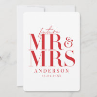 Modern, grafisk, typografisk save the date-kort