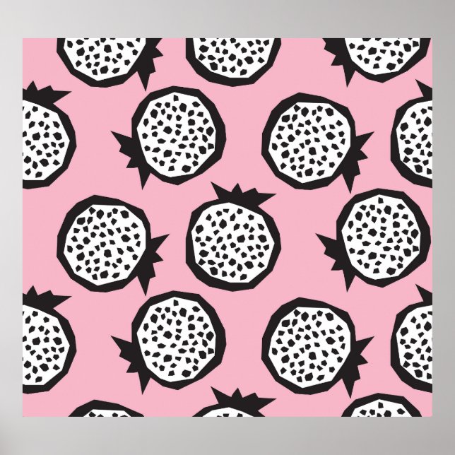 Modern granatäpple: Abstrakt Sömlöst Stil Poster (Framsidan)