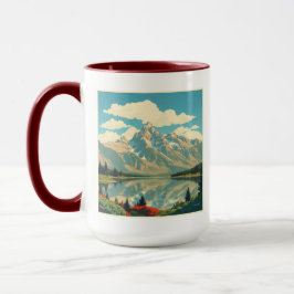 Modern Grand Teton Alpine Zen Personalized Mugg