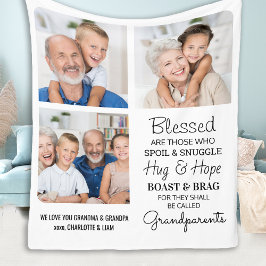 Modern Grandchildren Anpassningsbar 3 Bild Fleecefilt