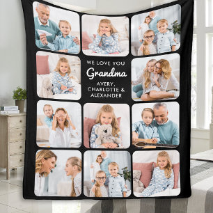 Modern Grandma Kärlek You Anpassningsbar 11 Photo Fleecefilt