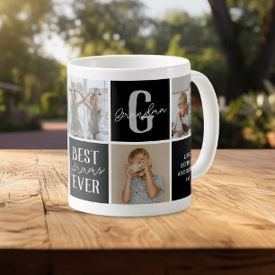 Modern Grandma Photo Collage Kaffemugg