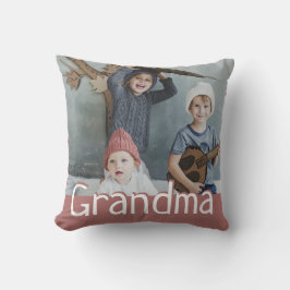 Modern Grandma Photo & Quote Cute Gift Cushion Kudde