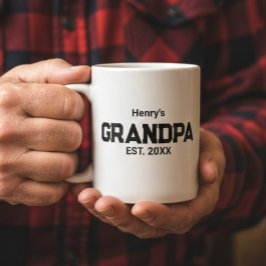 Modern Grandpa Established Est. Name Year Kaffemugg