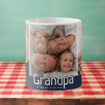 Modern Grandpa Photo Collage Cute Gift Kaffemugg<br><div class="desc">Farfar är bara de bästa! Berätta för din farfar hur mycket han elak till dig med det här moderna kaffet mugg,  med ett valfritt 3 speciellt bilder,  texten GRANDPA i roligt-skript och personlig med ditt/dina namn. Kan bytas till vilken som helst färg till kostym-hemdekanter.</div>