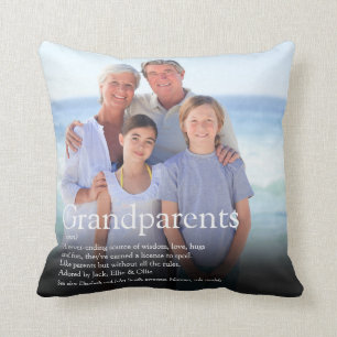 Modern Grandparent Roligt Definition Photo Kudde