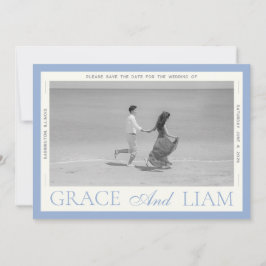 Modern Gräns Elegance Photo Save Date Spara Datumet