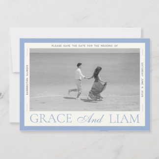 Modern Gräns Elegance Photo Save Date Spara Datumet