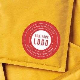 Modern Gräns Lägg till din Logotyp Tack Anpassning Runt Klistermärke