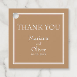 Modern Gräns-minimalistisk Tan Beige Gåvor Etiketter