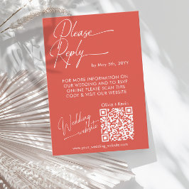 Modern grapefruit Red Attendance QR-kodwebbplats OSA Kort