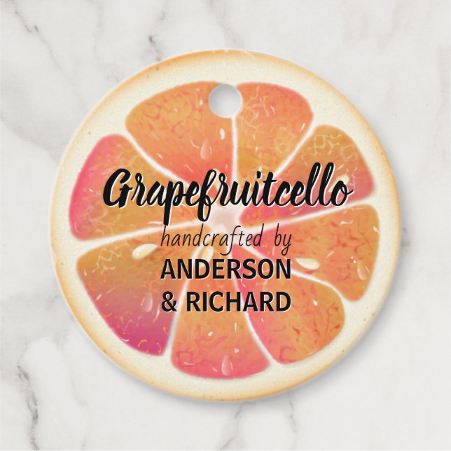 Modern Grapefrukt Frukt Grapefruitcello Gåvor Etiketter (Framsida)