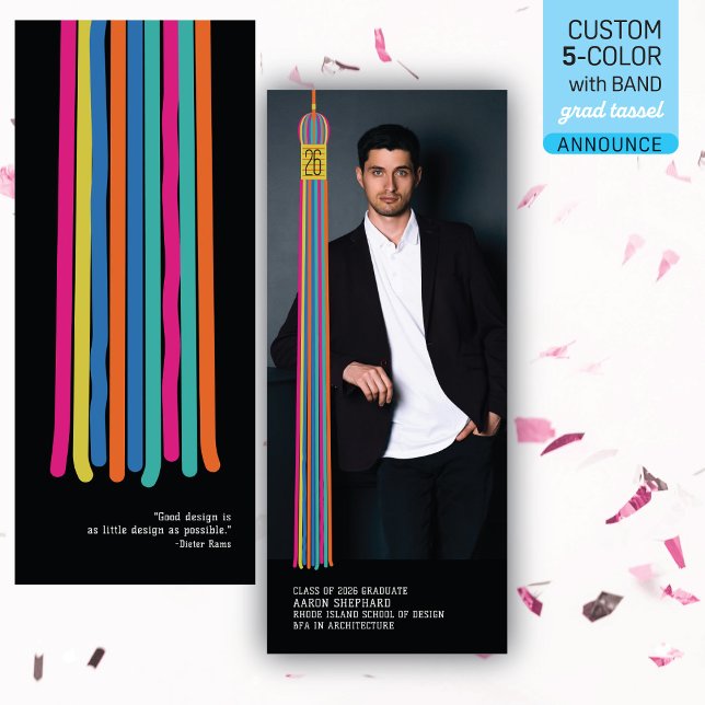 Modern Graphic Photo Graduation Announcement (Skapare uppladdad)