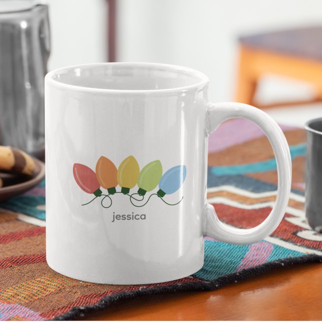 Modern Graphics Ljus-jul Kaffemugg (Skapare uppladdad)