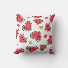 Modern Graphics Rosa Grönt Summer Watermelons Frui Kudde