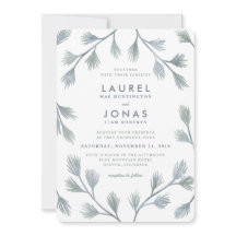 Modern Gräs Grönt + inbjudningar till vita bröllop