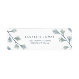 Modern Gräs Grönt + vita Returetiketter Returadress Etikett