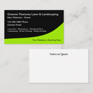 Modern Gräsmatta Landscaper Bold Affärskort Visitkort
