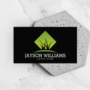 Modern Gräsmatta/Landscaping Grass Logotyp Black Visitkort