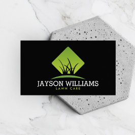 Modern Gräsmatta/Landscaping Grass Logotyp Black Visitkort