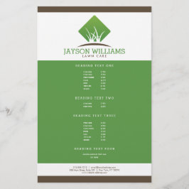 Modern Gräsmatta/Landscaping Grass Logotyp White Flygblad