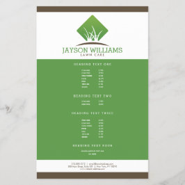 Modern Gräsmatta/Landscaping Grass Logotyp White Flygblad