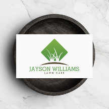 Modern Gräsmatta/Landscaping Grass Logotyp White