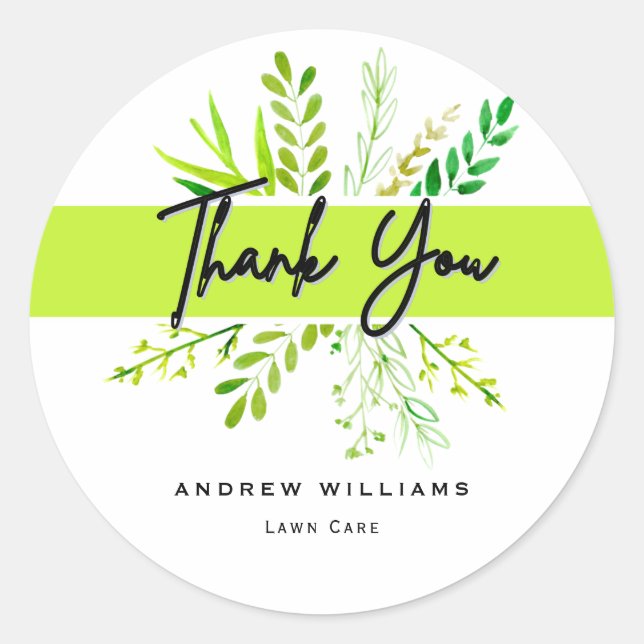 Modern Gräsmatta Landscaping Runt Klistermärke (Framsida)