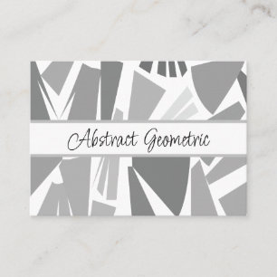 Modern Grått Abstrakt Geometric Mönster Visitkort