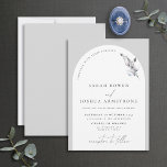 Modern Grått Arch botaniskt skript Bröllop Inbjudningar<br><div class="desc">Tittar ni en modern inbjudan och en inbjudan från elegant bröllop som kommer att göra påstående? Titta bara på vår moderna Grått Arch-bröllopsinbjudan! Den här eleganta och snyggt-inbjudan har en vit skiftnyckel på en skarp grått-bakgrund, med vattenfärgade botaniska accenter. Det enkla, delikata skriptet är perfekt för ett formellt bröllop, och...</div>