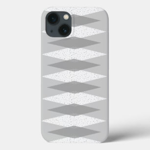 Modern Grått Argyle iPhone/iPad-väska i mitten av 