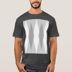 Modern Grått Argyle T-Shirt i mitten av århundra