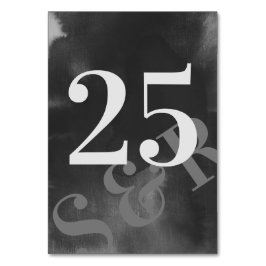 Modern Grått Art Big Monogram fet enkel Bröllop Bordsnummer