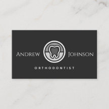 Modern Grått & Black Tandvård Orthodontist Tooth